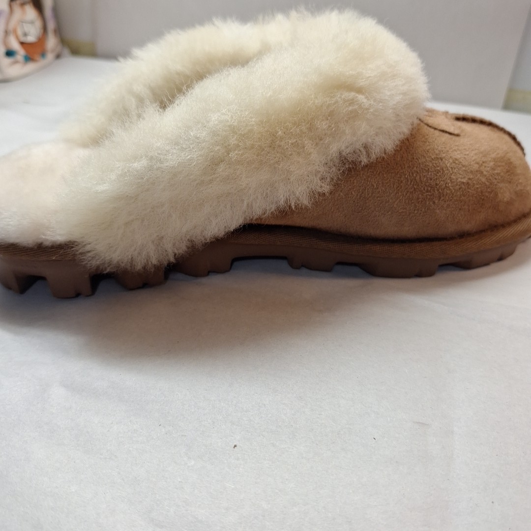 LEFT SHOE ONLY UGG Slippers Coquette Chestnut 5125 Women 6 Suede REPLACEMENT image 5