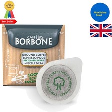 Caffè Borbone Compostable Coffee Pods - Black Blend, 50 ESE-Compatible Pads 0.32 per lighter