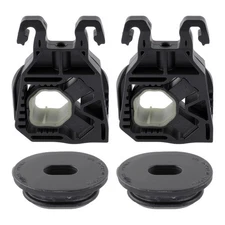 2x Upper & Lower Radiator Mount Bracket Black For VW Golf GTI Audi 5Q0121367G/F