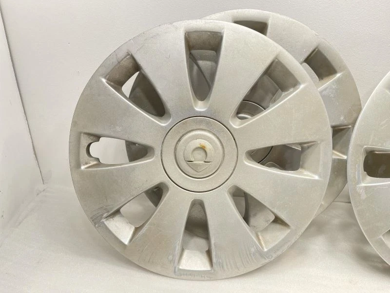 2016-2017 SMART FORTWO 15" SET OF 4 WHEEL COVER SCRATCHES SILVER 62K 50856 Foto 2 de 4