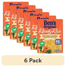 6 pack BEN'S ORIGINAL READY RICE , Roasted Chicken, 8.8 oz. pouch