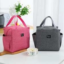 Insulated Cool Thermal Lunch Bag Food Storage Picnic Tote Bag For Kids Men Woman