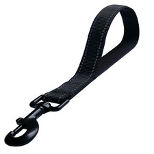 12 Inch Short Nylon Dog Lead Heavy Duty Padded Handle Reflective Black New