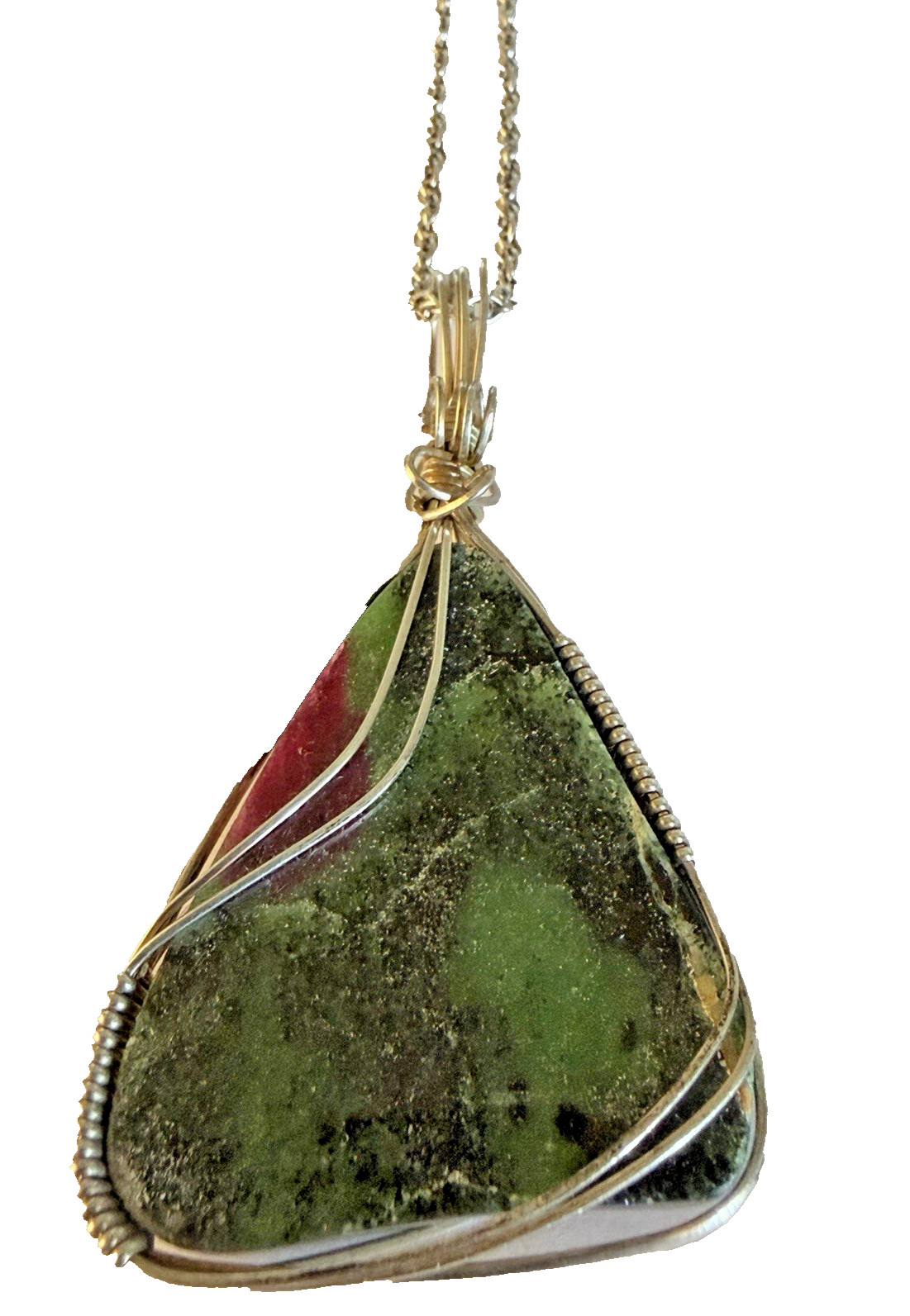 Natural Ruby Zoisite Gemstone Sterling Silver Wir… - image 9