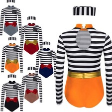 Girls Bodysuit Playtime Jumpsuit Stripes 3 Piece Performances Outfits Party Set