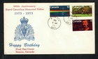 Canada #612-614, 1973 RCMP set on Sarnia 'Happy Birthday' cachet FDC, VF+insert