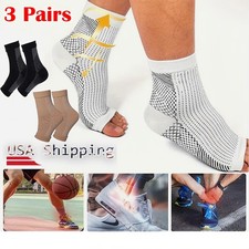 Sooth Socks Foot Ankle Brace Compression Support for Neuropathy 3 Pairs US NEW