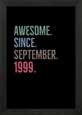 Awesome Since September Gerahmtes Wandbild Poster Leinwanddruck Bild