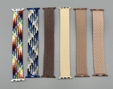 6 Replacement For Apple Watch Bands 38/40/41 Braided Woven Stretch Multicolors