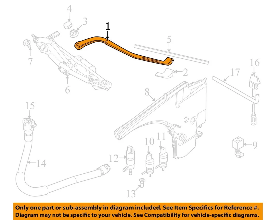 Brazo limpiaparabrisas izquierdo BMW M3 2008 fabricante de equipos originales usado Foto 3 de 4
