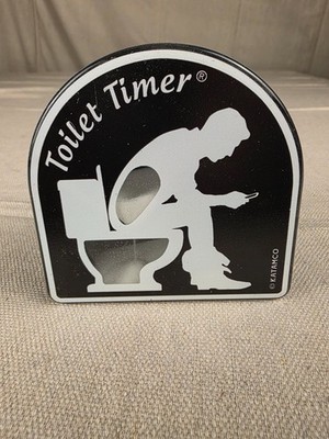 Katamco Toilet Timer Hourglass Sand Timer 5 Min Black White