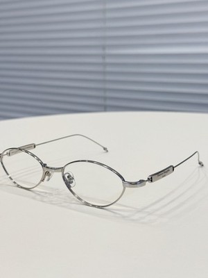 Maison Margiela x Gentle Monster MM216 Silver Oval Eyeglasses Clear Lens 55mm