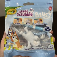 Crayola Bluey Muffin Scribble Scrubbies Colorable Bluey Toy Figurines Muffin