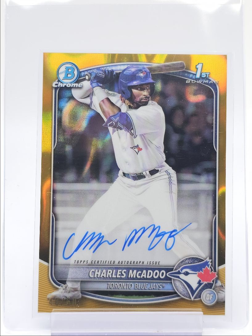 CHARLES MCADOO 2025 BOWMAN CHROME 1ST AUTOGRAPH GOLD LAVA B AUTO /50 Q2754