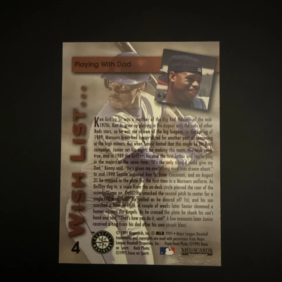 1995 Megacards Ken Griffey Jr #4 - Image 2 of 2