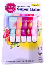 EOS Super Lip Balm 24H Moisture 5 Tubes Assorted