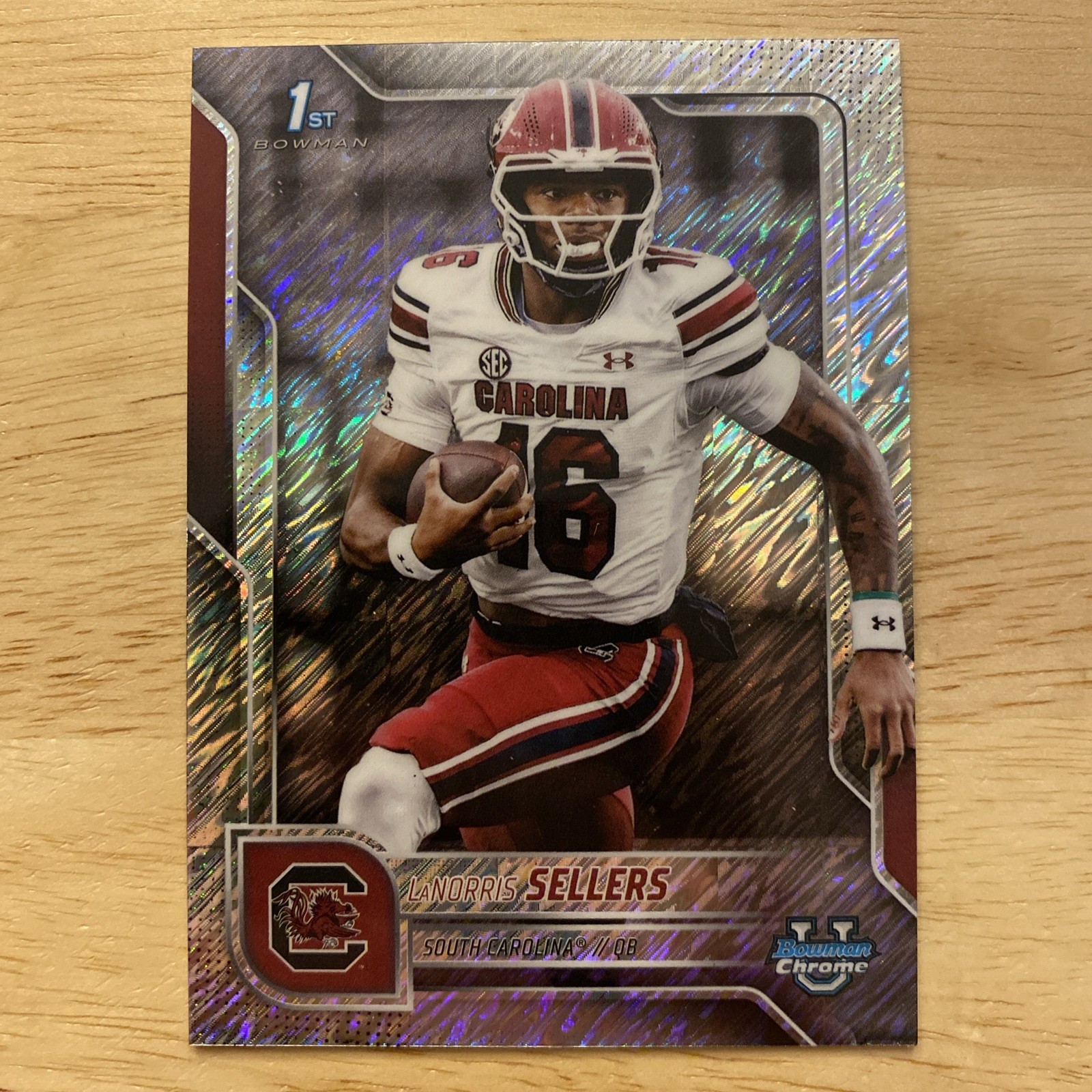 2025 Bowman Chrome U LaNorris Sellers 1st Shimmer Refractor South Carolina