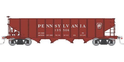 Escala Rapido HO ~ PRR H21A 4 bahías tolva ~ Pennsylvania ~ Shadow Keystone #136013 | Zustand: New