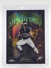 SAQUON BARKLEY 2025 TOPPS CHROME ALL-CHROME TEAM YELLOW REFRACTOR /275 Q3325