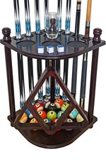 Pool Cue Rack Hold up to 8 Sticks  Billiard Accessories. Floor Stand Pool Cu...