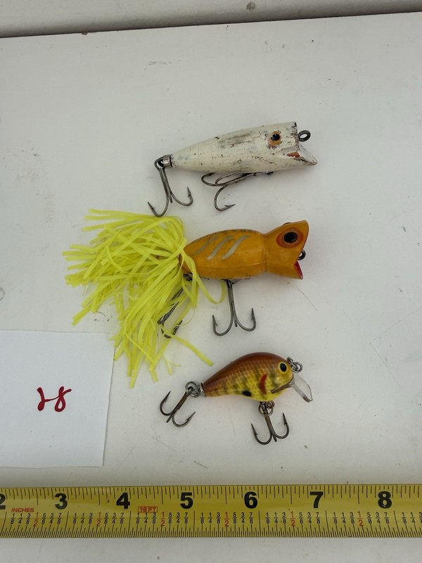 3  Mixed Lures Hula Popper #28
