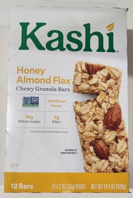 12-Count Box Kashi Honey Almond  Flax Bars 1.2 Oz Each 05/04/26