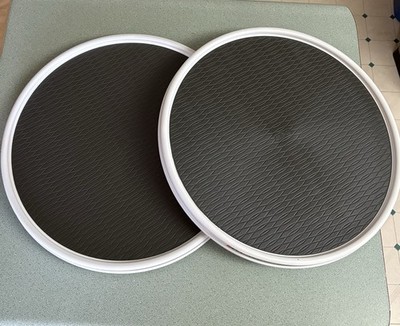 2 Identical COPCO 18  Lazy Susan Turntable Organizer Non-Skid Pantry or Cabinet