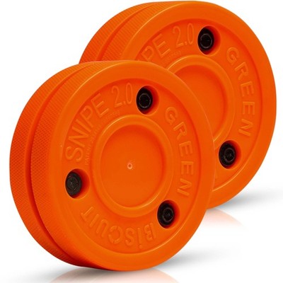 Orange Ice Hockey Puck New 2.0 Snipe 2 Pack/GB Sticker