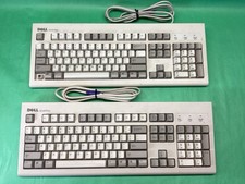 x2 Dell QuietKey Wired PS/2 Keyboard SK-8000  SK-1000REW - UNTESTED LOT OF 2