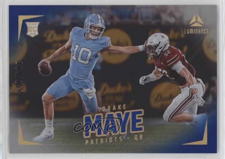 2024 Panini Luminance Rookies Blue /150 Drake Maye #177 Rookie RC