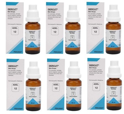 ADEL 12 Skin Drops Pack of 6 Natural Homeopathic Remedy for Healthy Clear Skin