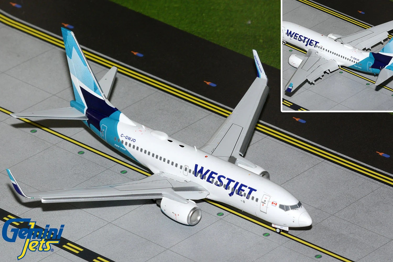 GEMINI JETS 1/200 WESTJET AIRLINES B737-700W C-GWJO G2WJA1431