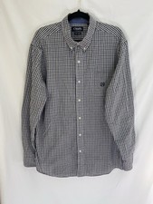 Chaps Men's Long Sleeve Dress Shirt Button Down, Easy Care, Flex, Blue, Size XL