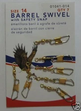 EAGLE CLAW Brass Barrel Swivels Size 14 Qty (7)1041-014