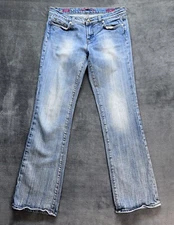 Vigoss Jeans Womens 9 Venice Bootcut Low Rise Stretch Light Wash Denim Faded