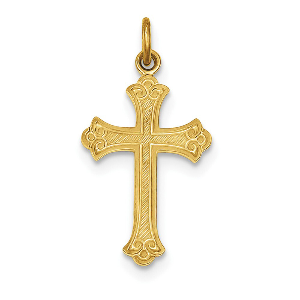 Sterling Silver 24k Gold -plated Cross Pendant QC5464