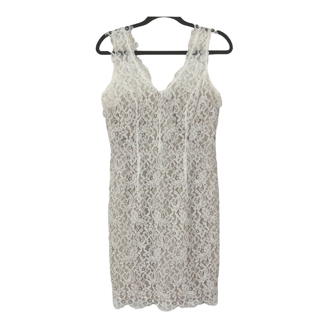 Shoshanna Womens Size 6 White Lace Sleeveless Sheath Dress
