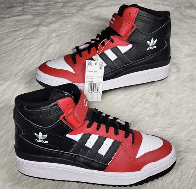 Adidas Forum Mid Originals Red Black White BRED Chicago Adidas Forum Mid Originals Red Black White BRED Chicago