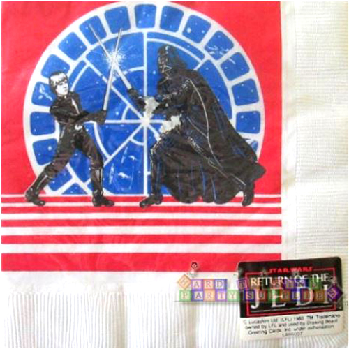 STAR WARS DE COLECCIÓN 1983 Episodio VI servilletas pequeñas (16) ~ Suministros para fiesta de cumpleaños - Imagen 1 de 1