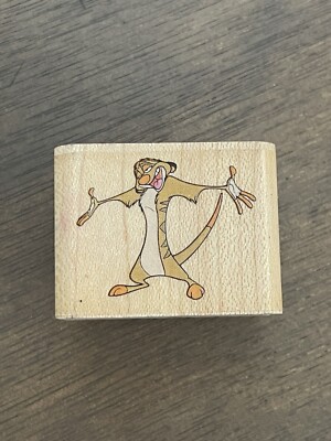 Disney Lion King  Wood Mounted Rubber Stamp Timon Rubber Stampede A474-B