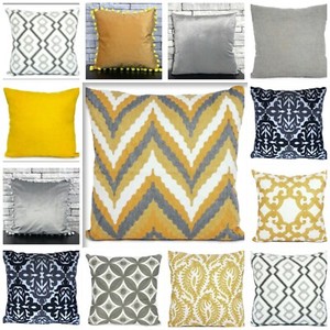 mustard pattern cushion