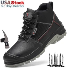 Men's Safety Boots Steel Toe Shoes Work Boots Indestructible Waterproof Shoes