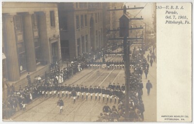 1905 Pittsburgh, PA Penn - REAL PHOTO Fraternal or Labor Parade ...