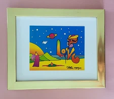 Peter Max | Vintage Print Signed |  Mounted in a New 10x8 in Frame | Buy it Now!