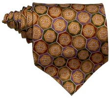 Kriziauomo Geometric 100 Silk Men  s Designer Tie 59  X 4  