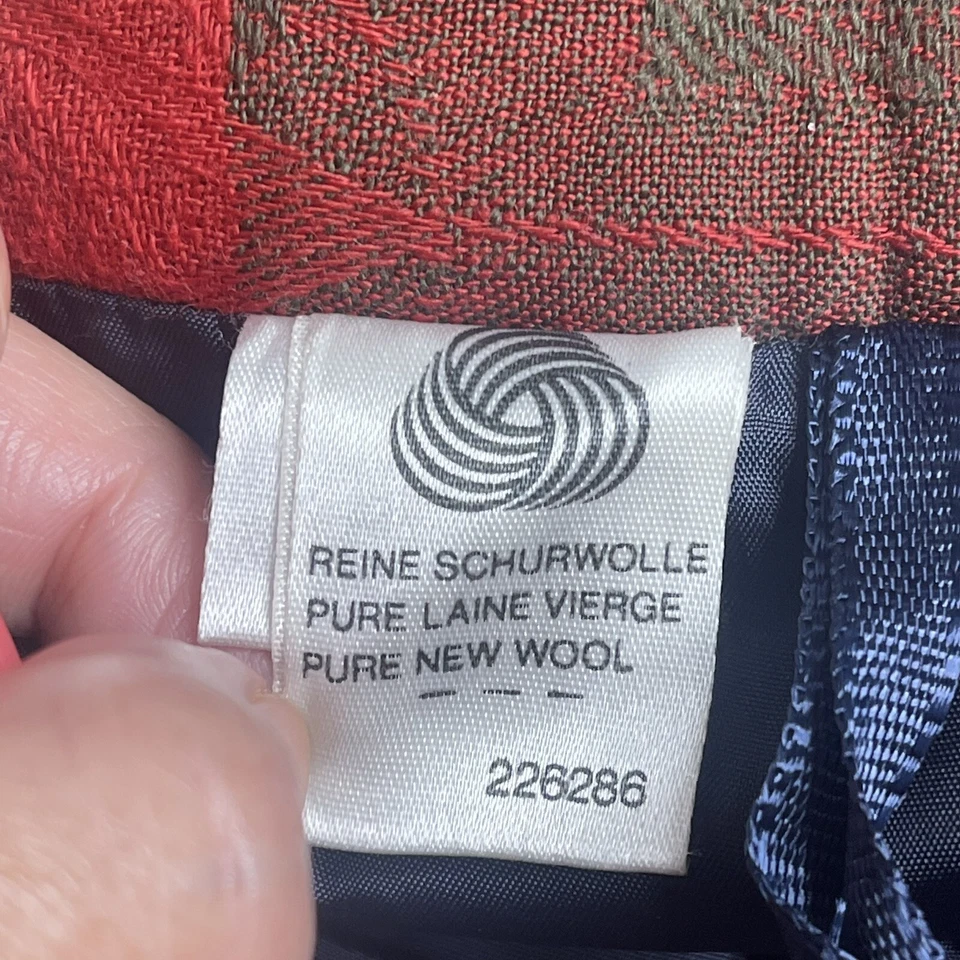 Falda plisada de lana Geiger Austria para mujer 38 a cuadros con bolsillos y forrada Foto 4 de 4