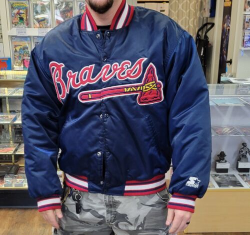 ATLANTA BRAVES DIAMOND COLLECTION STARTER JACKET SIZE M INSULATED WARM - Picture 1 of 10