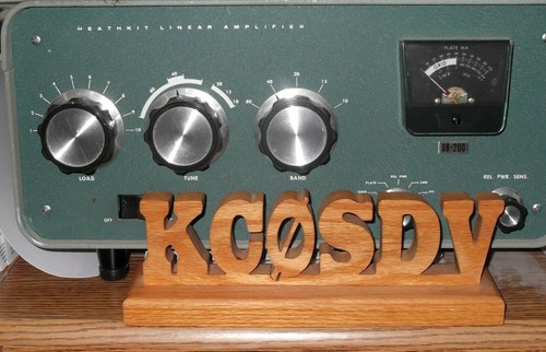 HANDCRAFTED OAK AMATEUR RADIO, HAM CALL SIGN-by KC0SDV- FREE SHIPPING - Picture 1 of 9