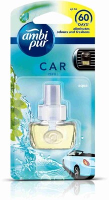 Ambi Pur Car Air Freshener Refill Aerosol, Aqua, 7.5 ml liquid