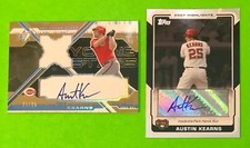 AUSTIN KEARNS GAME USED JERSEY AUTOGRAPHED 2 CARD LOT TOPPS 2003 SPX GOLD  21/25
